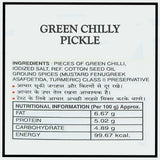 Green Chilly pickle in standy (Set of 4 - 200gm each) - Kishor Masalewala