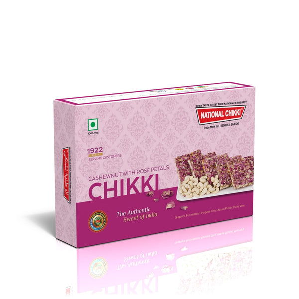 National's Cashewnut with Rose Petals Chikki - lonavalafood