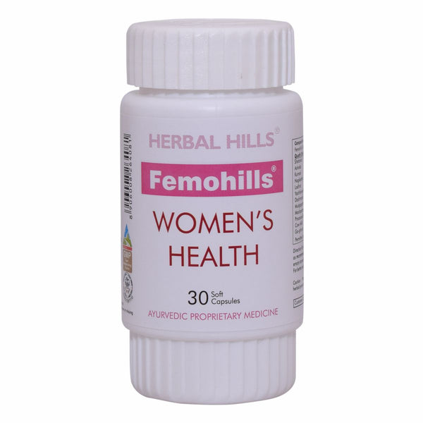 Herbal Hills Femohills 30 Capsules Herbal formulation for women's health, Healthy Reproductive System - Soft Capsules