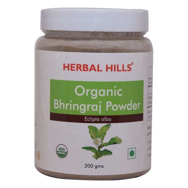 Herbal Hills Organic Bhringraj Powder 200gms - For hair growth & hair health