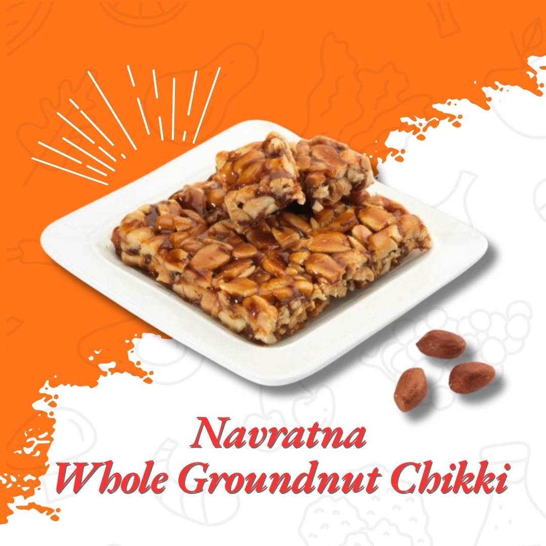 Navratna Whole Groundnut / Peanut/ Shengdana  Chikki