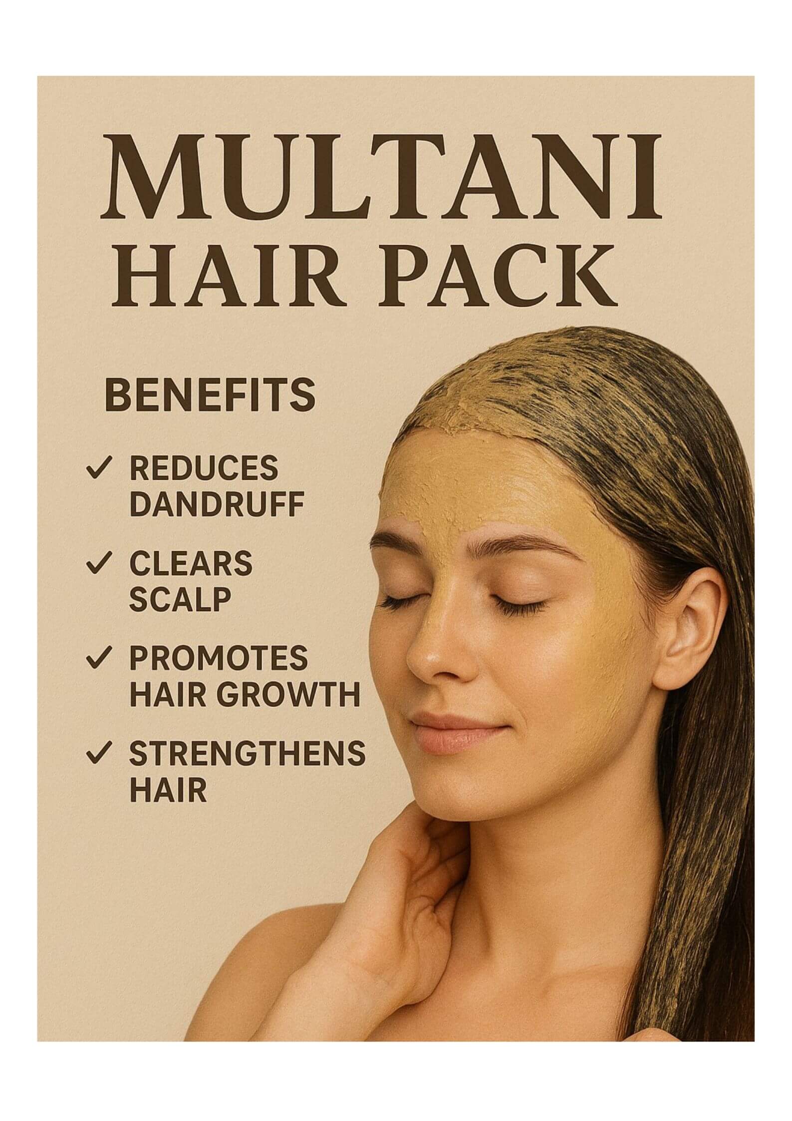 Aeroms 100% Pure Multani Mitti Powder | Natural Fuller’s Earth for Deep Pore Cleansing & Oil Control | 100g