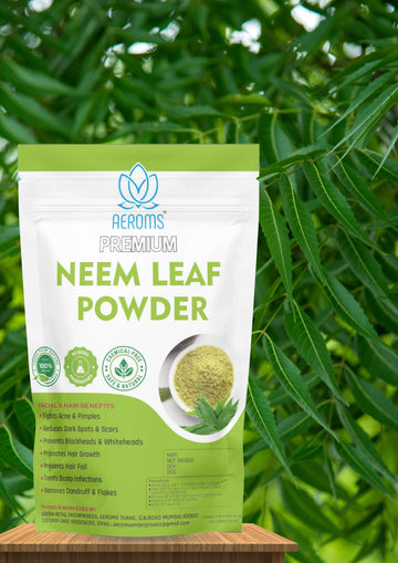 Neem Leaf Powder - Aeroms 100% Pure Neem Leaf Powder | Anti-Acne & Scalp Care - Lonavalafoods.com