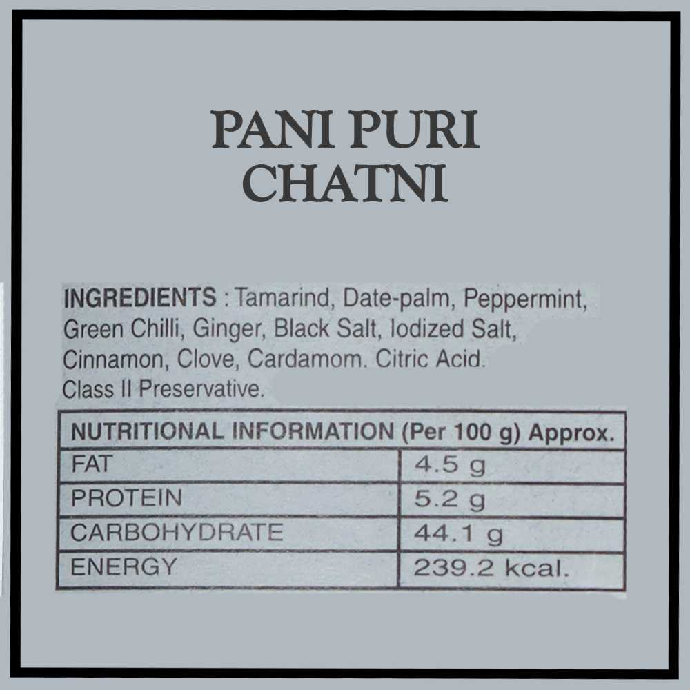 Pani Puri Chatani /पाणीपुरी चटणी (Set of 2 - 100gm each) - Kishor Masalewala