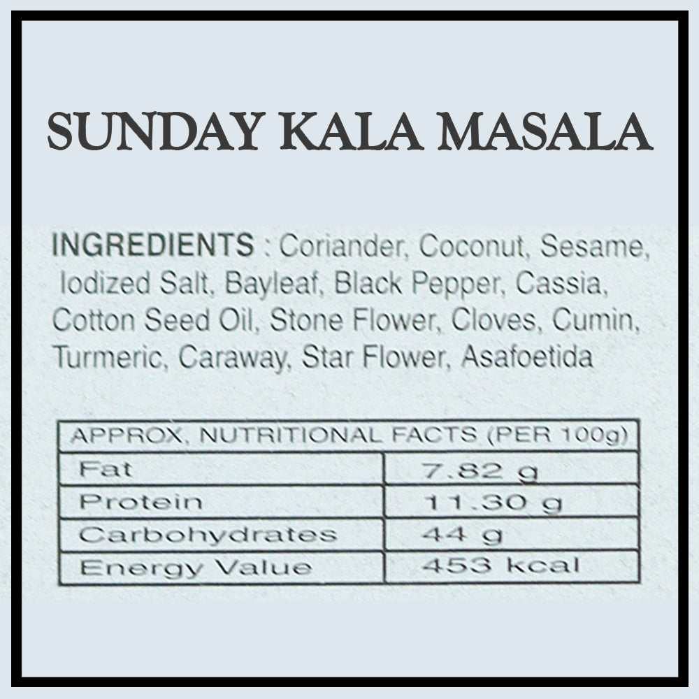 Sunday Kala Masala / रविवार काळा मसाला - Kishor Masalewala
