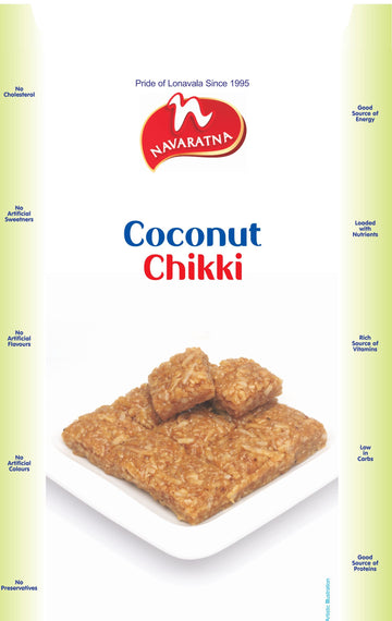 Navratna Coconut/Khobara Chips Chikki - Lonavalafoods.com