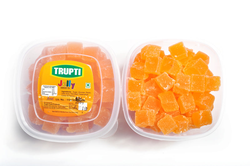 Mango Jelly cube with sugar coated (In container)