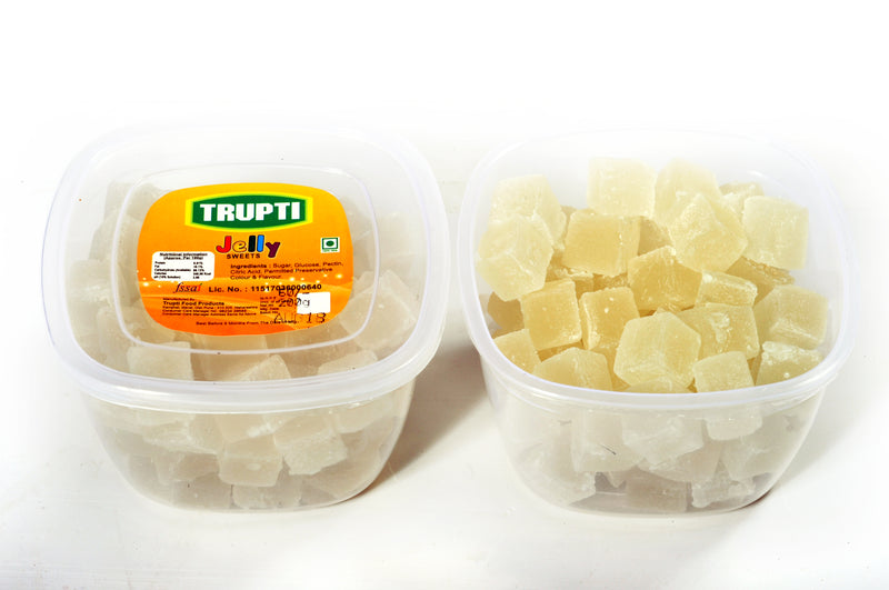 Lichi Jelly cube with sugar coated (In container)