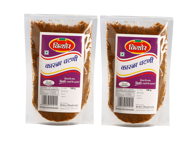 Karala Chutney (Set of 2 - 100gm each) - Kishor Masalewala