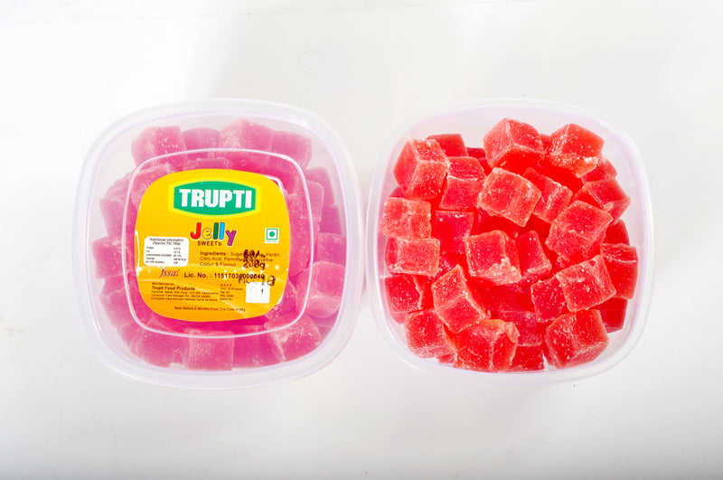 Strawberry Jelly cube with sugar coated (In container)