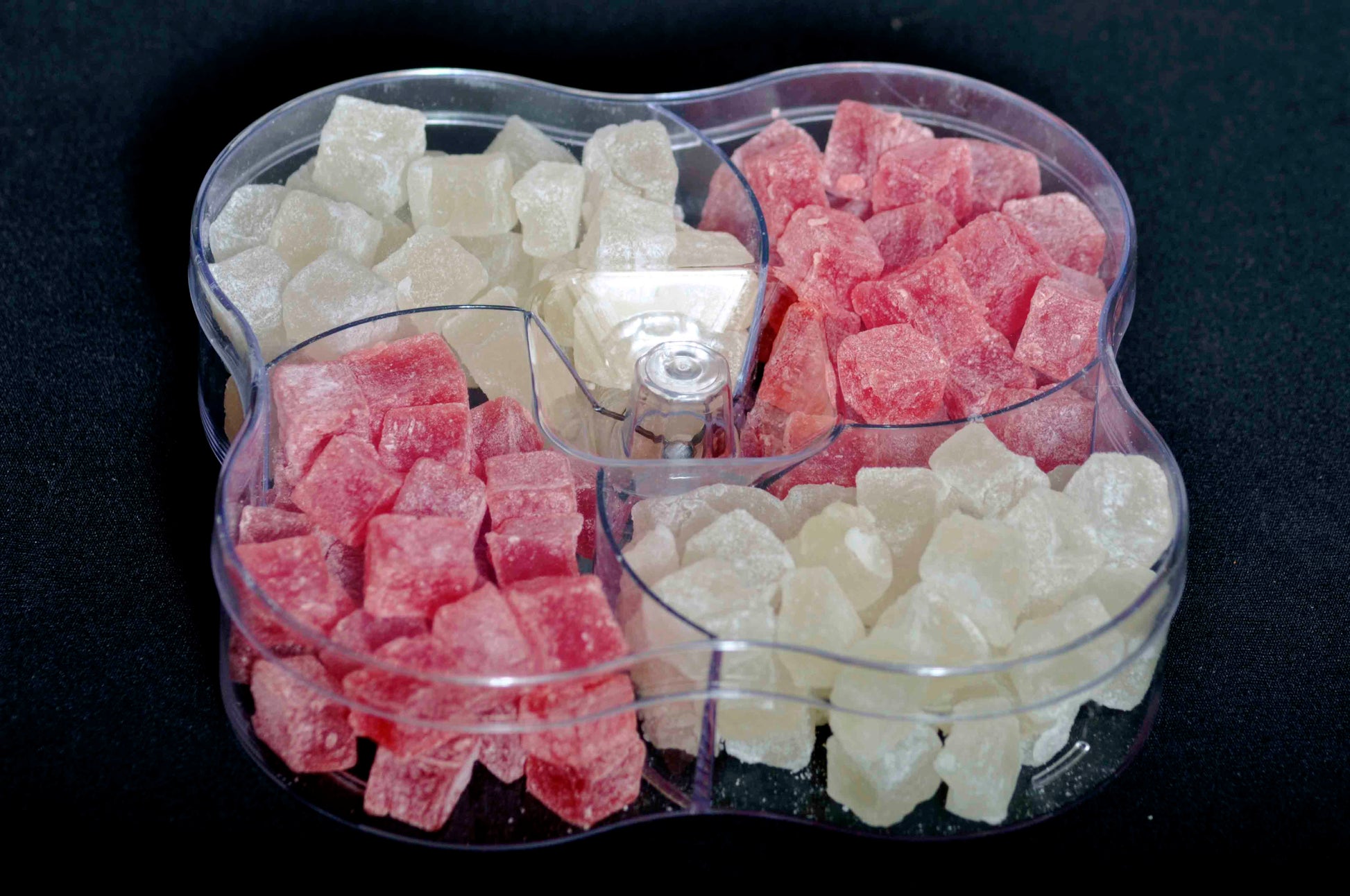 Red & white 4 in one Gift hampers (Jelly cube with sugar coated) - lonavalafood