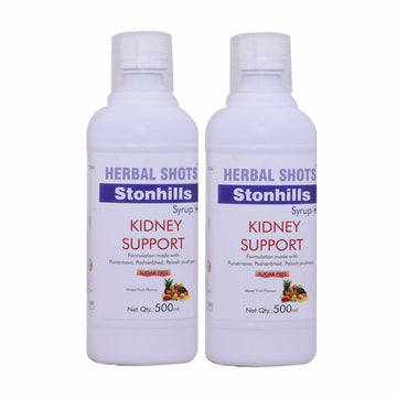Herbal Hills Stonhills Herbal Shots 500ml (Pack of 2) Pure Kidney care syrup for improved urine functioning and renal health - Lonavalafoods.com