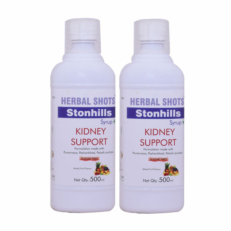 Herbal Hills Stonhills Herbal Shots 500ml (Pack of 2) Pure Kidney care syrup for improved urine functioning and renal health
