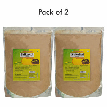 Herbal Hills Shikakai Powder - 1 kg powder (Pack of 2) Natural and Pure Shikakai Powder - For Hair Health