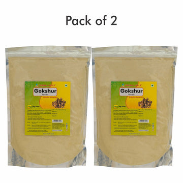 Herbal Hills Gokshur Powder - 1 kg powder (Pack of 2) Pure Natural Gokhru powder / Gokshura churna Tribulus terrestris for kidneys