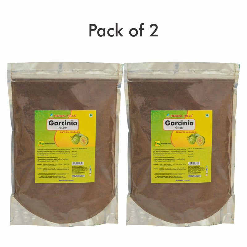 Herbal Hills Garcinia Powder - 1 kg powder (Pack of 2) Pure Natural  Garcinia cambogia fruit Natural weight loss powder