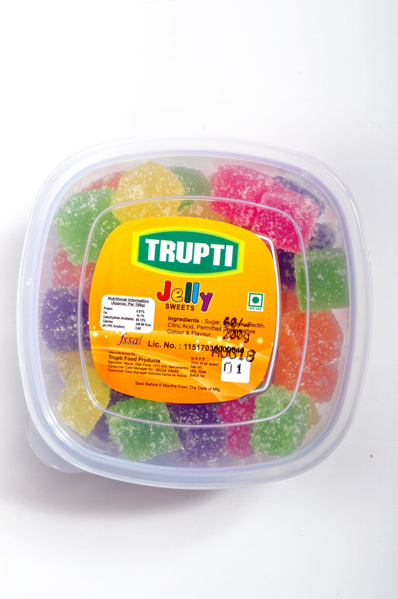 Jelly cube with sugar coated (Mix flavor in container)