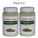 Herbal Hills Ashwagandha Powder - 100 gms (Pack of 2) Withania somnifera - For Vigor and vitality