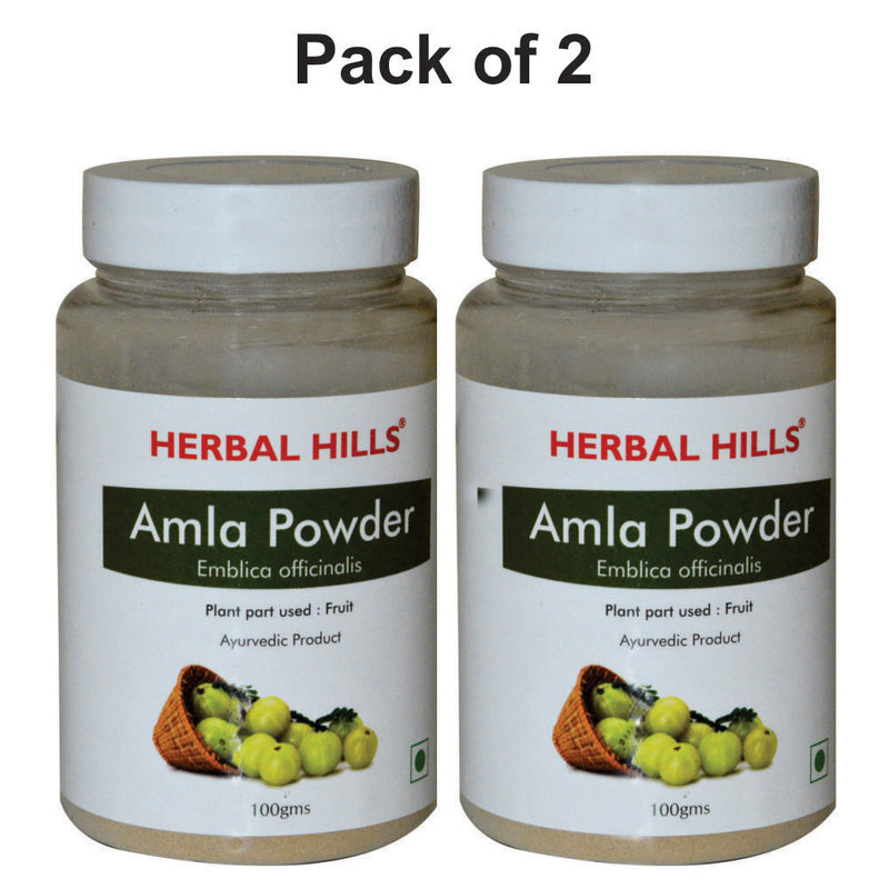 Herbal Hills Amla Powder - 100 gms (Pack of 2) Amlaki (Emblica Officinalis) - Antioxidant, Digestion