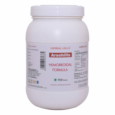 Herbal Hills Arsohills - Value Pack 900 Tablets Advanced Oral tablets Formula for managing Hemorrhoids, Fissures and Piles treatment
