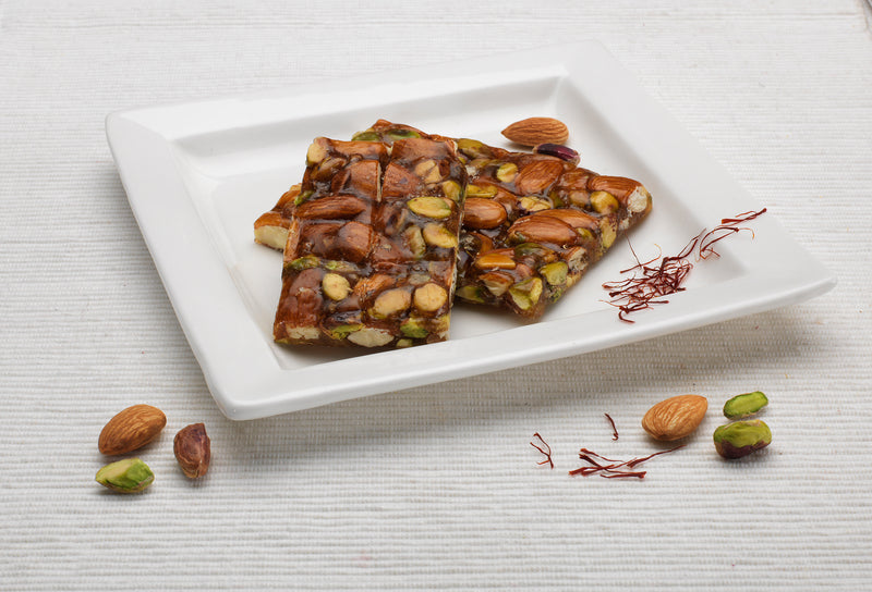 Navratna Almond, Pista, Saffron chikki