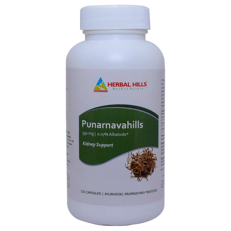Herbal Hills Punarnavahills 120 Capsule Punarnava (boerhavia diffusa) 350 mg Powder and Extract blend in a capsule to Support Kidney Health