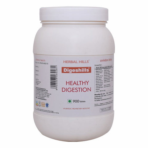 Herbal Hills Digeshills - Value Pack 900 Tablets - Digestion tablets with Ajma, Jeera, Triphala, Haritaki- Naturally solves Digestive disorders - tablets in Value pack