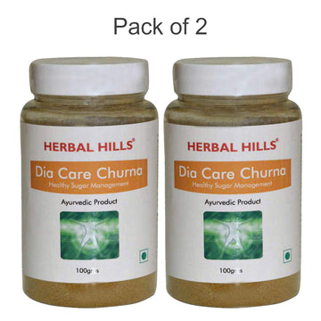 Herbal Hills Dia Care Churna - 100 gms (Pack of 2) Natural Sugar control Ayurvedic Churan Diacare (with Madhunashini)