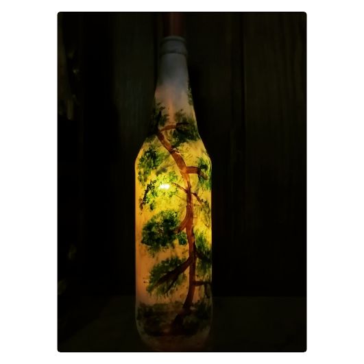Decorative light glass bottle - lonavalafood