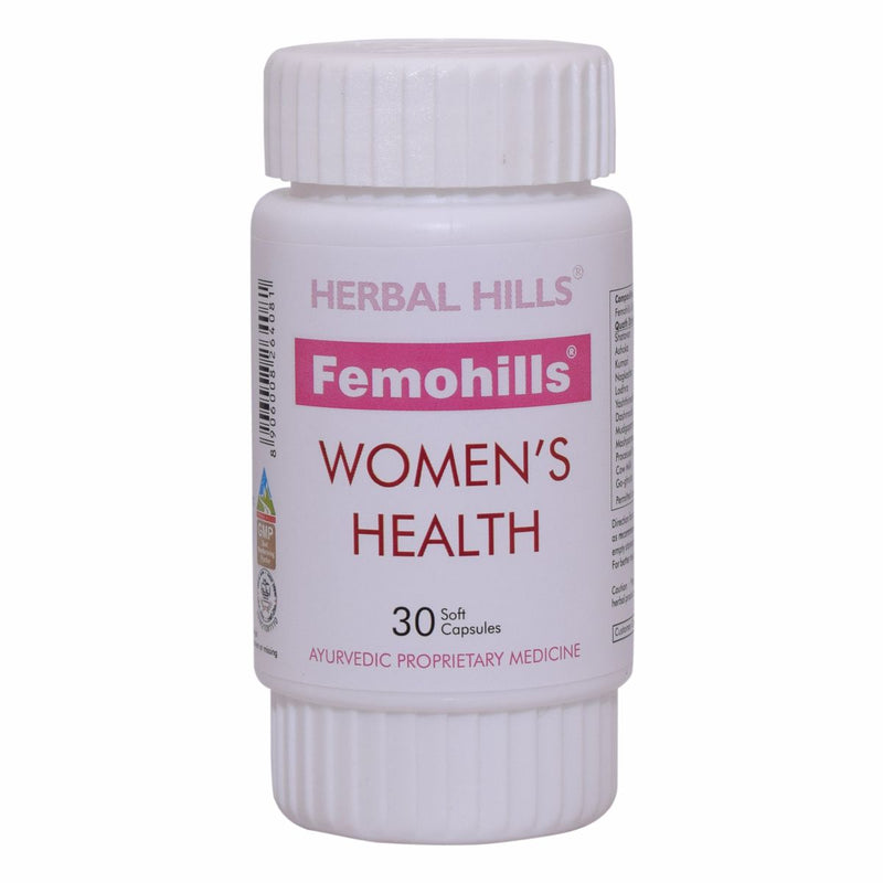 Herbal Hills Femohills 30 Capsules Herbal formulation for women's health, Healthy Reproductive System - Soft Capsules