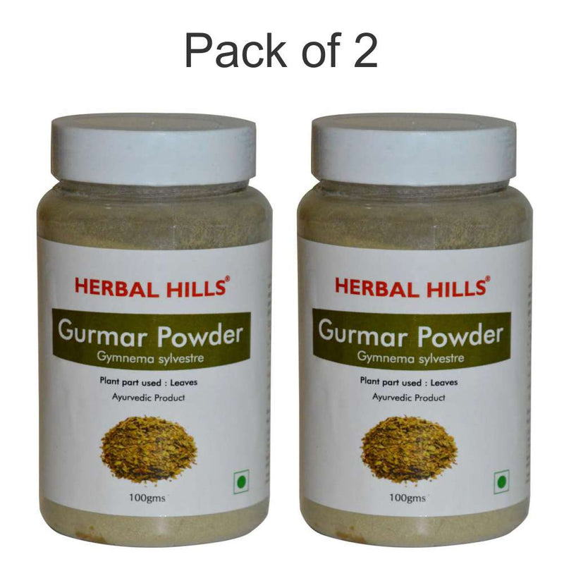 Herbal Hills Gurmar Powder - 100 gms (Pack of 2) Gudmar Natural Sugar Balance Powder Gymnema Madhunashini