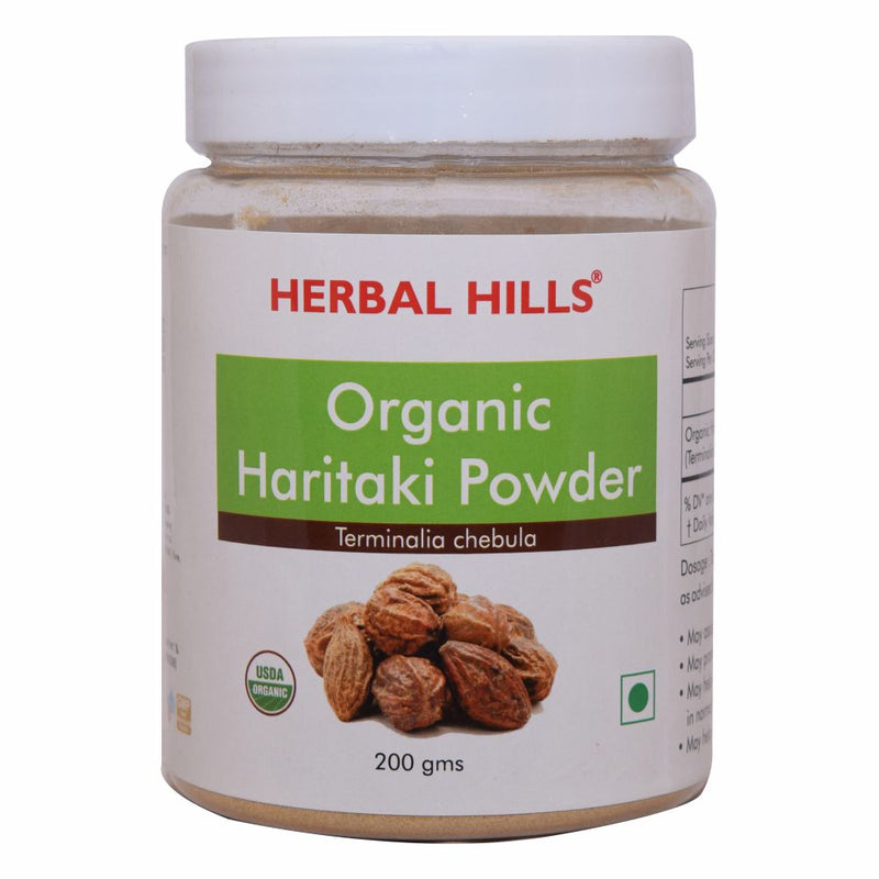 Herbal Hills 100% Organic Haritaki Powder - 200gms colon cleanser