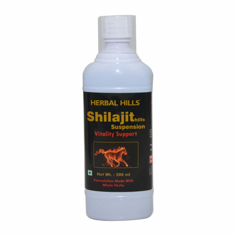 Herbal Hills Shilajithills Herbal Shots 500ml  suspension -100% Ayurvedic drink for total vigor, vitality and strength