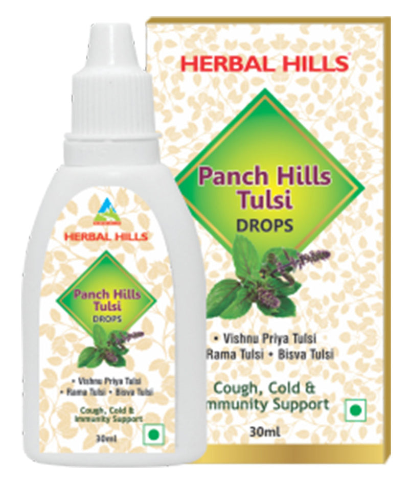Herbal Hills Natural Panch Hills Tulsi Drops - Immunity Enhancer Herbal Formula - 30 ml