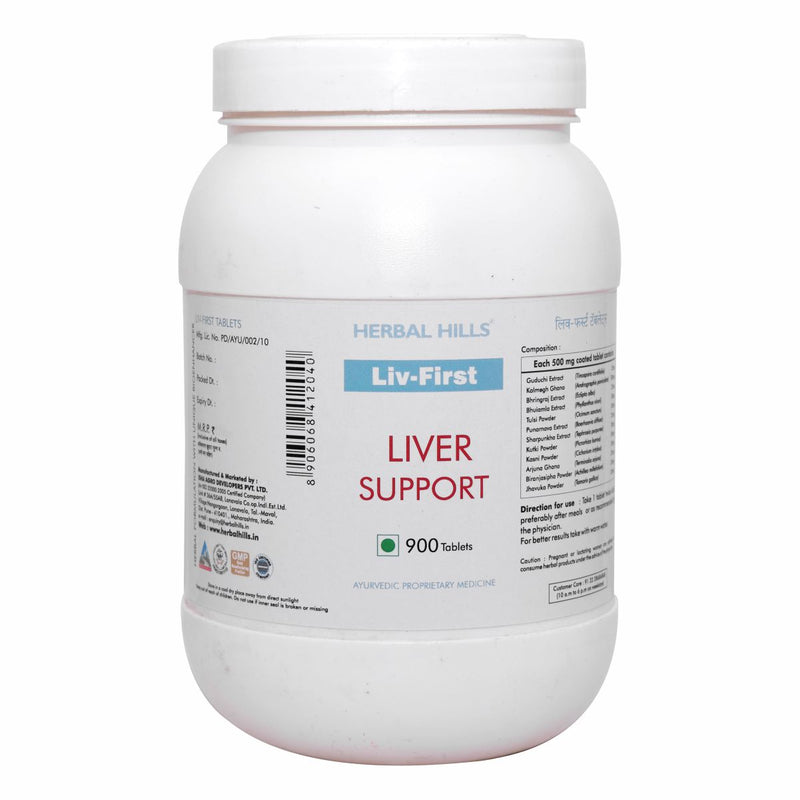 Herbal Hills Liv First Value Pack 900 Tablets, Liver care, Liver Cleanse Formula, Herbal Actives, Ayurvedic formula