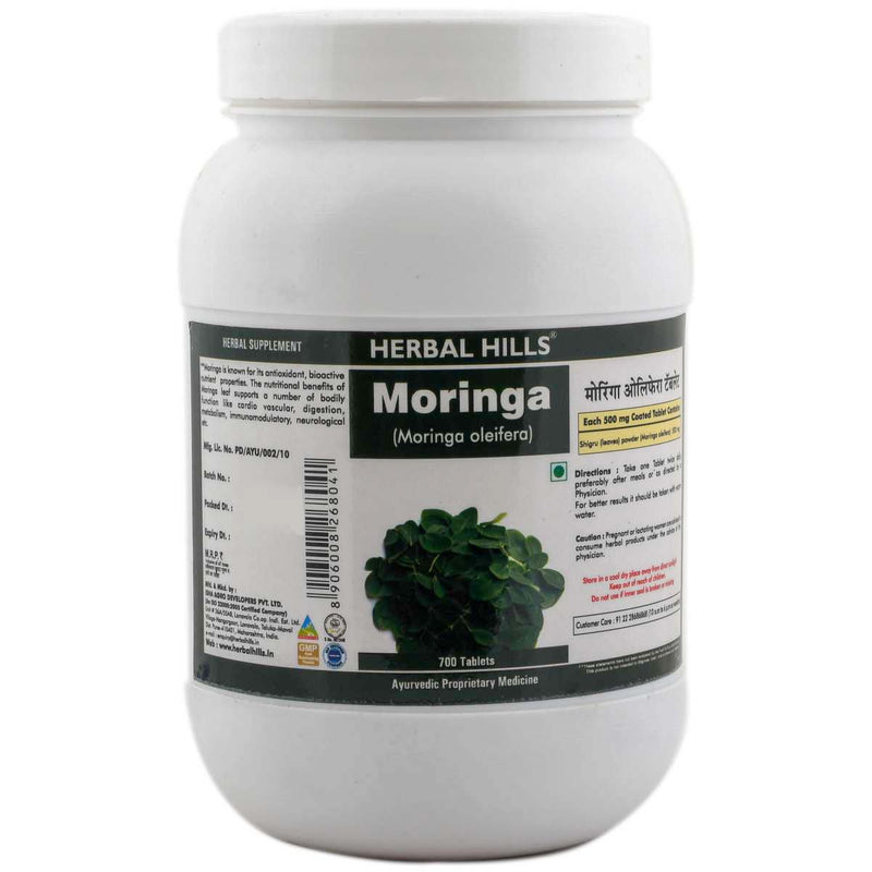 Herbal Hills Moringa 700 Tablets Vaue pack - Premium Quality Moringa leaves tablet - Ayurvedic Digestion, Detox of Liver and Kidneys