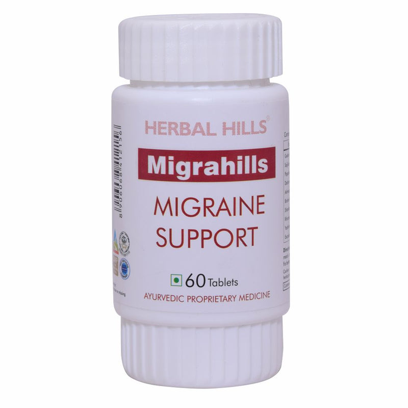 Herbal Hills Migrahills 60 Tablets - Relief from headache and Migraine Health Issues