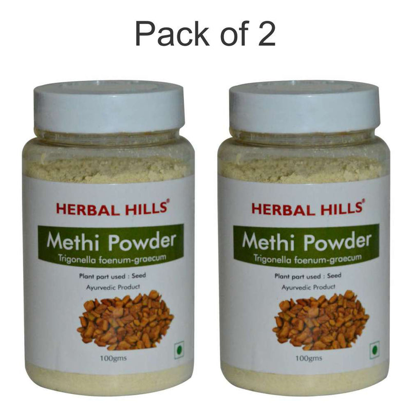 Herbal Hills Methi Seed Powder - 100 gms (Pack of 2) Natural Fenugreek  powder (trigonella foenum-graecum) - Diabetes & inflammation