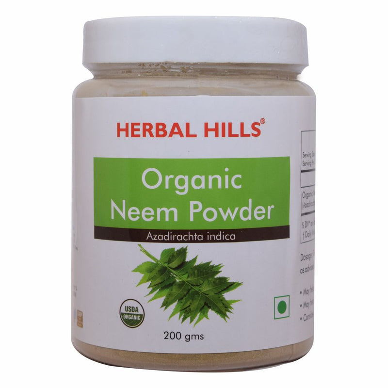 Herbal Hills 100% Organic Neem patra powder -200 gms Blood purifier