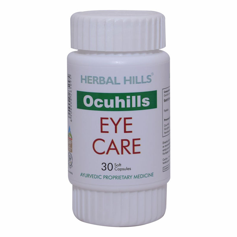 Herbal Hills Ocuhills 30 Capsule, Eye health supplement, soft gel capsule - Eye health formula with clarified butter and Triphala