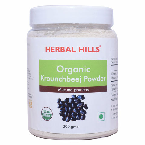 Herbal Hills Kaunch Beej Powder - 200g | Krounxhbeej powder |Kapikachu Beej Powder, Organic Mucuna powder