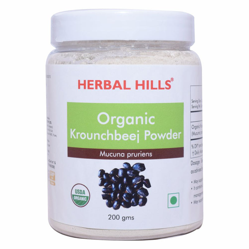 Herbal Hills Kaunch Beej Powder - 200g | Krounxhbeej powder |Kapikachu Beej Powder, Organic Mucuna powder