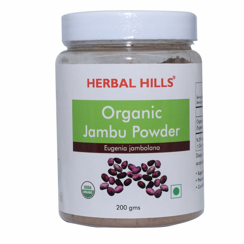 Herbal Hills Organic Jamun seed Powder 200gms - Supports Sugar control & blood purification