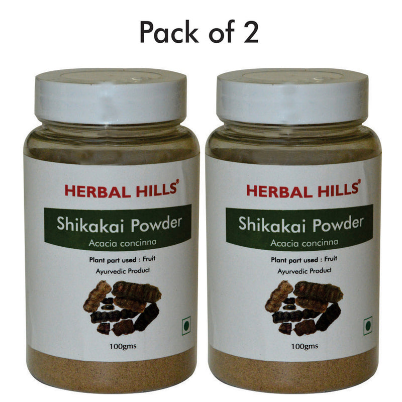 Herbal Hills Shikakai Powder - 100 gms (Pack of 2) for Hair health
