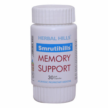 Herbal Hills Smrutihills 30 Capsules - memory booster, brain tonic with clarified butter, Improves concentration and brain function - soft capsule