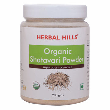 Herbal Hills 100% Organic Shatavari Powder - 200gms Tonic for women