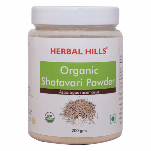 Herbal Hills 100% Organic Shatavari Powder - 200gms Tonic for women
