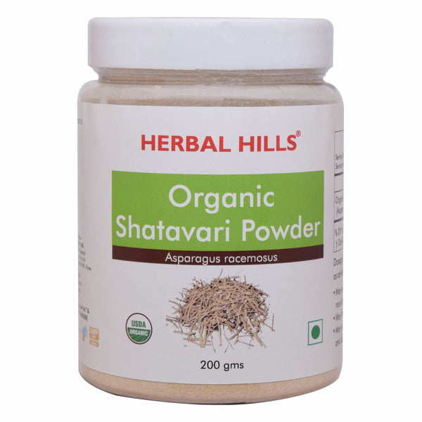 Herbal Hills 100% Organic Shatavari Powder - 200gms Tonic for women