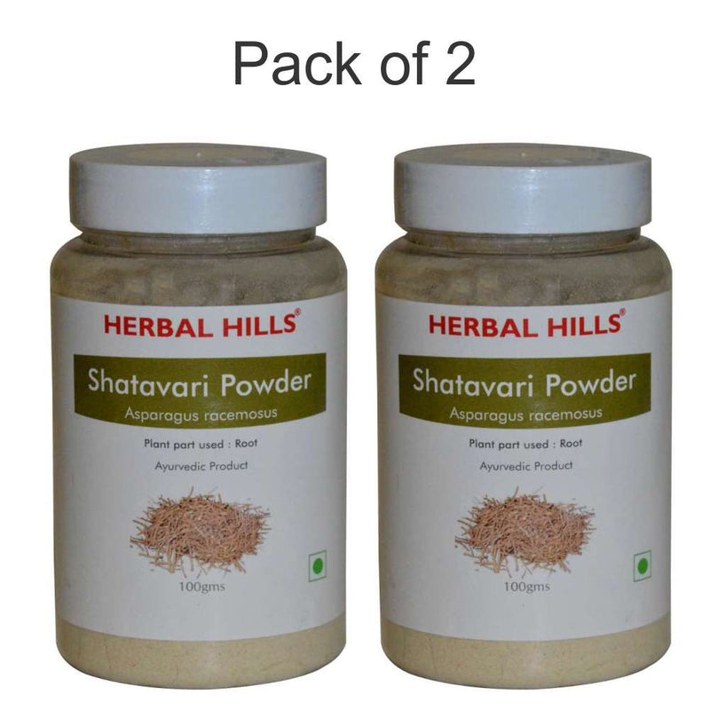 Herbal Hills Shatavari Powder - 100 gms (Pack of 2) Asparagus racemosus Powder - Tonic for women