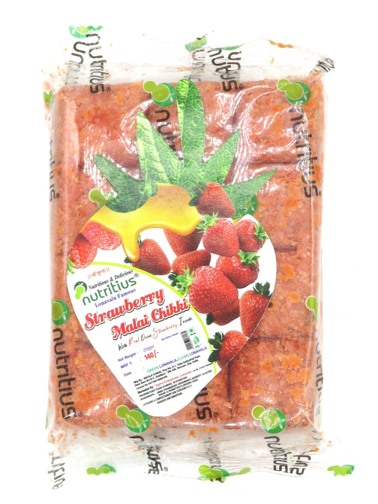 Online strawberry malai chikki available on Lonavalafoods.com